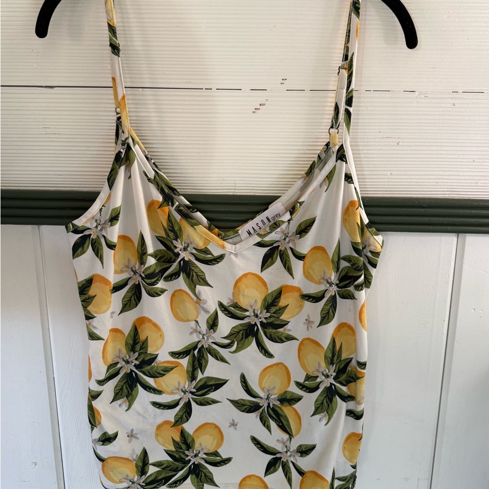 MasonGrey pajama tank/cami lemon- size L